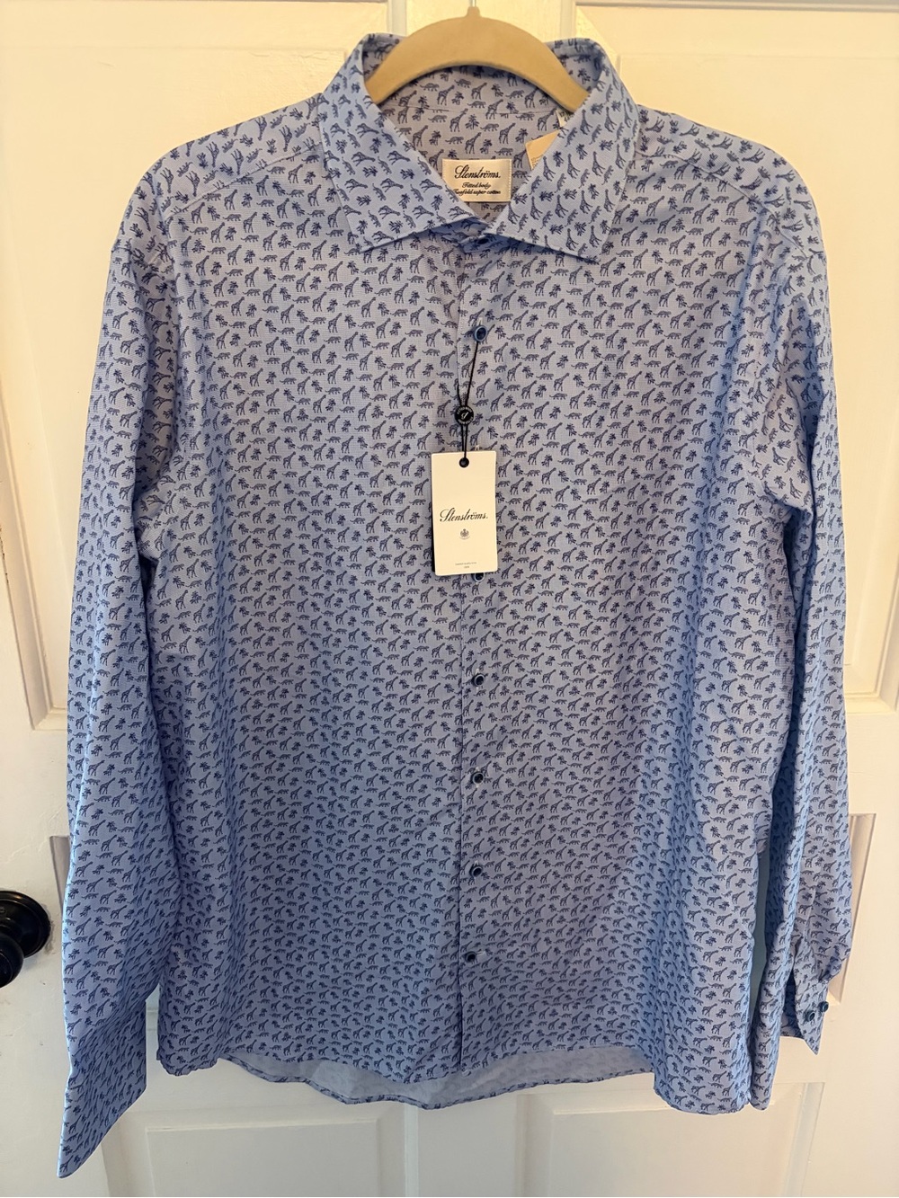 NWT Stenströms Desert Collection Egyptian Cotton Shirt 17.5 Safari Country Club
